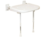 AKW Advanced Wall Mounted Bariatric Fold-up Moulded Shower Seat with Support Leg
