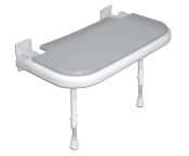 AKW Rectangular (ADA) Fold-up Bariatric Shower Seat - Padded Grey