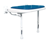 AKW Rectangular Bariatric (ADA) Fold-up Shower Seat - Padded Blue