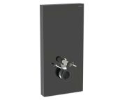 Geberit Monolith for Wall-hung WC, 101 cm, Front: Black Glass, Sides: Black Chrome ALU