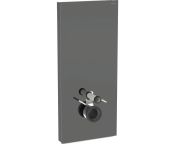 Geberit Monolith for Wall-hung WC, 114 cm, Front: Lava Glass, Sides: Black Chrome ALU