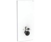 Geberit Monolith for Wall-hung WC, 114 cm, Front: White Glass, Sides: ALU