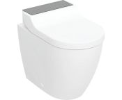 Geberit AquaClean Tuma Comfort WC Complete Solution, Floor-standing WC, Back-to-wall - Black Glass