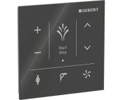 Wall-mounted Control Panel for Geberit AquaClean - Black Glass