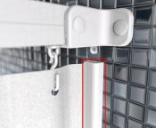AKW Captive Shower Curtain System - 2m Length