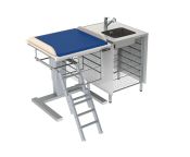 Granberg Height Adjustable Changing Table 332 - Combination 1, Washing Bench Right