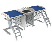 Granberg Height Adjustable Changing Table 332 - Combination 2, Washing Bench Center