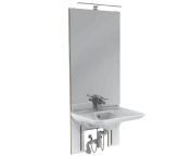 Granberg Manual Height Adjustable Washbasin - BASICLINE 401-01-05 - Incl. Mixer Tap with 150 mm Lever - White