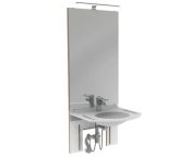 Granberg Manual Height Adjustable Washbasin - BASICLINE 401-15-05 - Incl. Mixer Tap with 150 mm Lever - White