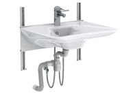 Granberg Manual Height Adjustable Washbasin - BASICLINE 403-01-05 - Incl. Mixer Tap with 150 mm Lever - White
