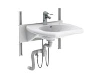 Granberg Manual Height Adjustable Washbasin - BASICLINE 403-03-05 - Incl. Mixer Tap with 150 mm Lever - White
