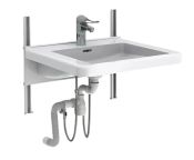 Granberg Manual Height Adjustable Washbasin - BASICLINE 403-10-05 - Incl. Mixer Tap with 150 mm Lever - White