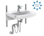 Granberg Manual Height Adjustable Washbasin - BASICLINE 403-11-05 - Incl. Mixer Tap with 150 mm Lever - White