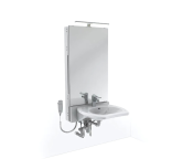Granberg Motorised Washbasin Lift BASICLINE 433-03-05 - Incl. Mixer Tap with 150 mm Lever - White