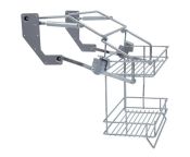 Vibo Pull Down Two Tier Wire Shelves - 600mm Width Wall Units