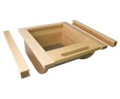 Hafele Pull Out Storage Basket, Oak Frame, Perforated SS Base for Vegetables - 600mm Cabinet Width