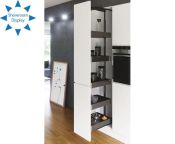 Vauth-Sagel VS TAL Pull-out Larder, CAB Width 300mm, 5x Planero Lava Grey Baskets