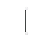 AKW - 600x32mm Straight Plastic Fluted Grab Rail - Mid-grey