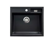 Granberg Granite Kitchen Sink ESG-500B – Accessible Design 560 × 500 × 120 mm - Black Quartz Composite