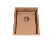 Granberg Ergosteel Trendline EST-330-04 Accessible Kitchen Sink, Copper PVD - 37.0 cm, Inc. Flexible Waste Kit