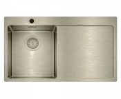 Granberg Stainless Steel Kitchen Sink EST-3401BL – 780 × 500 × 120 mm - Left w/ Right Drainer - PVD Champagne