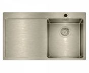 Granberg Stainless Steel Kitchen Sink EST-3401BR – 780 × 500 × 120 mm - Right w/ Left Drainer - PVD Champagne