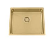 Granberg Ergosteel Trendline EST-500-03 Accessible Kitchen Sink, Gold PVD - 54.0 cm, Inc. Flexible Waste Kit