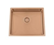 Granberg Ergosteel Trendline EST-500-04 Accessible Kitchen Sink, Copper PVD - 54.0 cm, Inc. Flexible Waste Kit