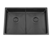 Granberg Ergosteel Trendline 80K-02 Accessible Kitchen Sink, Black PVD - 72.8 cm, Inc. Flexible Waste Kit