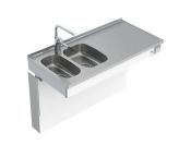 Granberg Wall Mounted Motorised Sink Module 6300-ESG - Left, Choice of Widths 1190-1590mm