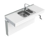 Granberg Wall Mounted Cranked Sink Module 6350-ES20 - Centre, Choice of Widths 790-1590mm