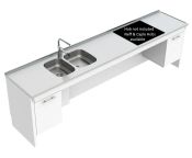 Granberg Sidelift 6400 Combi Kitchen Module 6400-ESHS4 SS, w/ CAB Left & Right - White, RAL 9003