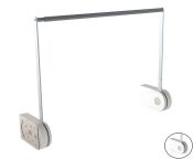 Granberg BUTLER 730 Electric Wardrobe Lift, Cabinet Width 600–1600 mm – Signal White Motor Covers & Natural Arms