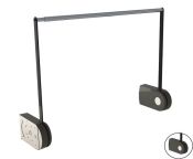 Granberg BUTLER 730 Electric Wardrobe Lift, Cabinet Width 600–1600 mm – Umber Grey Motor Covers & Black Arms
