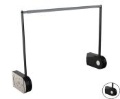 Granberg BUTLER 730 Electric Wardrobe Lift, Cabinet Width 600–1600 mm – Jet Black Motor Covers & Black Arms