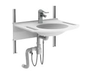 Granberg Manual Height Adjustable Washbasin - BASICLINE 403-15-05 - Incl. Mixer Tap with 150 mm Lever - White