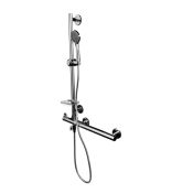 AKW Onyx Combo L Shape Grab Rail & Mixer Shower LH
