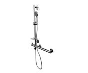 AKW Onyx Combo L Shape Grab Rail & Mixer Shower LH