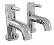AKW Peg Lever Washbasin Taps - Chrome