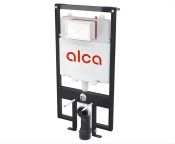 Alca 1.12m Slim Pre-Wall Frame & Cistern, Front Actuator, 83 to 100mm Max. Depth