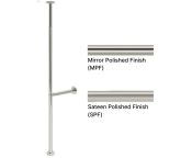 AWS Chelsea FL to CLG Grab Pole w/Lateral Bar, Part Ribbed SS, 35mm Dia. Custom Lengths up to 2743x950mm - Choice of Finish