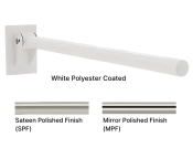 AWS 800mm SS Single Support Rail, Friction Hinged, Concealed Fixings - Choice of Finish