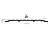 AWS Grooved Low-profile AL Door THR 127 W x 6.4 H - Choice of Length 914 to 3048mm