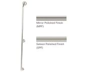 AWS Regent 1500 mm Straight Grab Rail with 3 Fixing Points - Choice of Finish