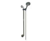 AWS Riser Rail Kit, 900mm SS Grab Rail, Chrome Shower Head & Hose - Blue Handset Holder