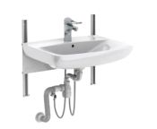 Granberg Manual Height Adjustable Washbasin - BASICLINE 403-11-05 - Incl. Mixer Tap with 150 mm Lever - White