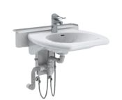 Granberg Manually Adjustable Washbasin with Gas Spring BASICLINE 406-03-05 - Incl. Mixer Tap with 150 mm Lever - White