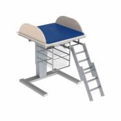 Granberg Changing Table 332, Height ADJ, Border Height 200mm - Ladder Right, Mattress - 800x800mm