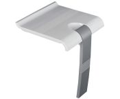 Pellet ARSIS Foldaway Shower Seat - White Seat & Mat Grey Leg