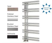 Diffusion Standon Side Loading Towel Rail 1200x500mm, Inc. Valves - Choice of Colour
